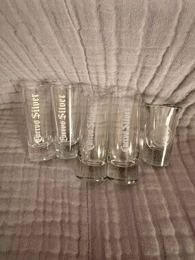 Jose Cuervo Silver Tequila Shot Glasses - Set of 5